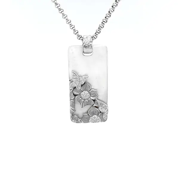 Gold Pendant Carrera y Carrera Collar Sky Mariposas