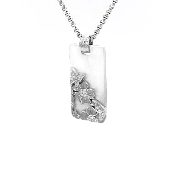 Gold Pendant Carrera y Carrera Collar Sky Mariposas