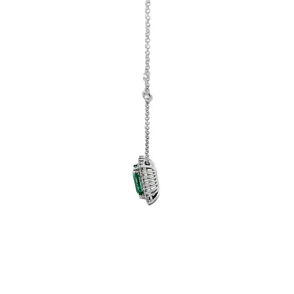 Gold Pendant with Emerald and Diamonds