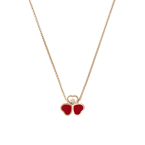 Gold Chopard Happy Hearts Necklace 81A083-5811