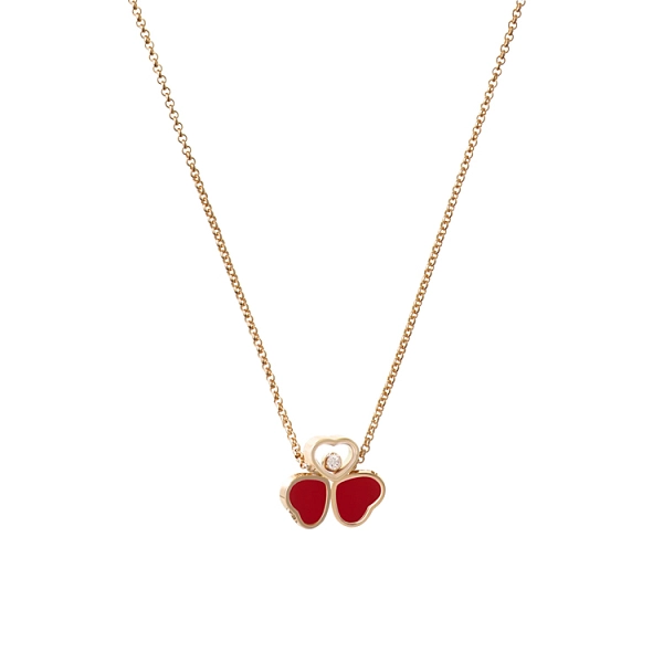 Gold Chopard Happy Hearts Necklace 81A083-5811