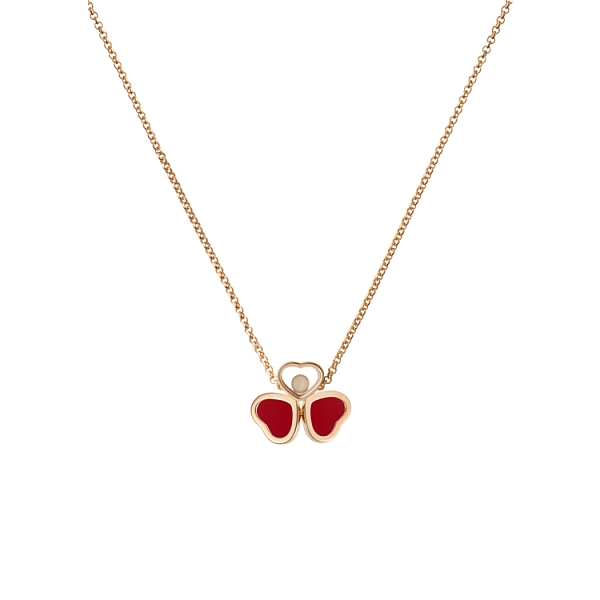 Gold Chopard Happy Hearts Necklace 81A083-5811