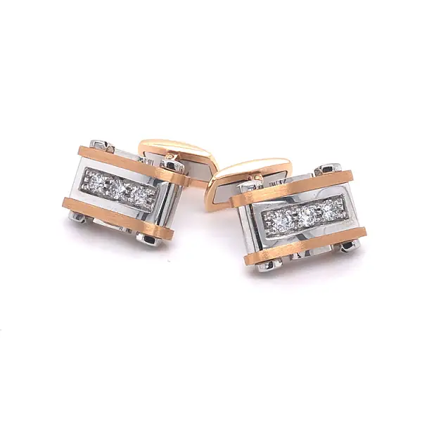 Gold Cufflinks Zancan Couture First EP0015RB