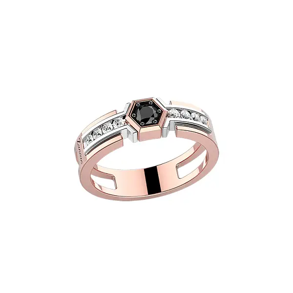 Gold Ring Zancan Black Magic Soft-2 EA353RB
