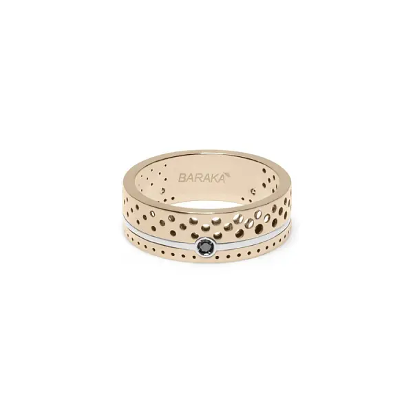 Gold Ring Baraka with Black Diamond AN3130001
