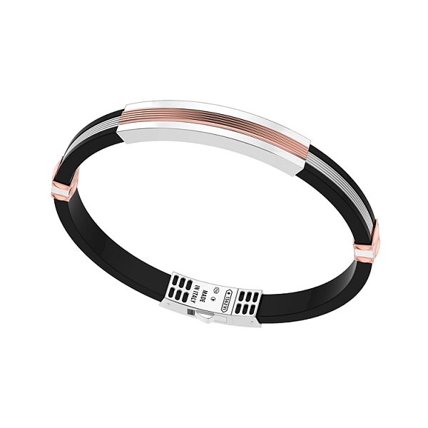 Gold Zancan Bracelet with Rubber EB613BR