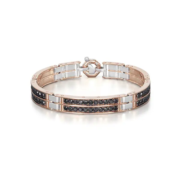 Gold bracelet Baraka with black diamonds BR314611