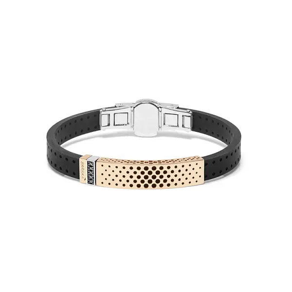 Baraka gold bracelet with black diamonds