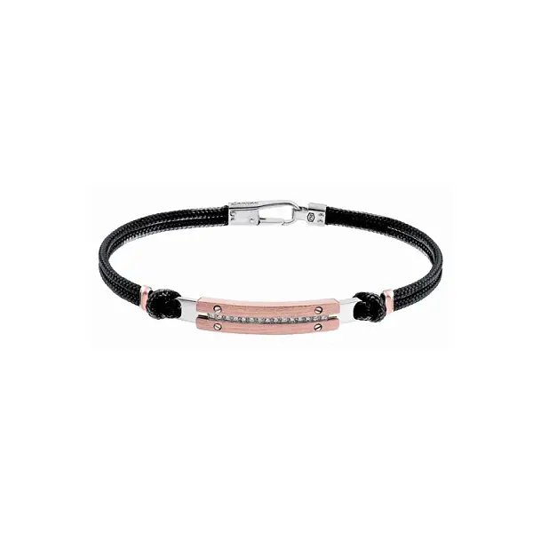 Gold Men's Bracelet with Diamonds