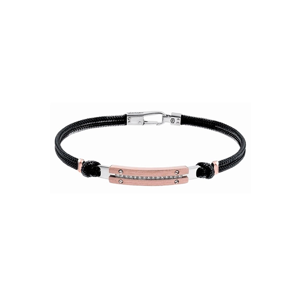 Gold Men's Bracelet with Diamonds