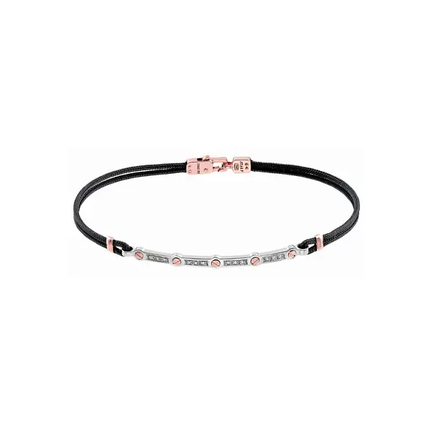 Gold Men's Zancan Bracelet with Diamonds