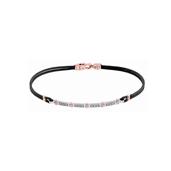 Gold Men's Zancan Bracelet with Diamonds