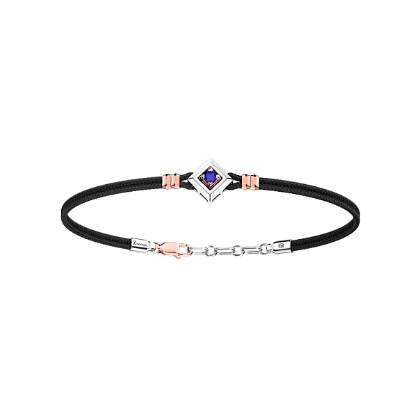 Gold Men's Bracelet Zancan with Sapphire