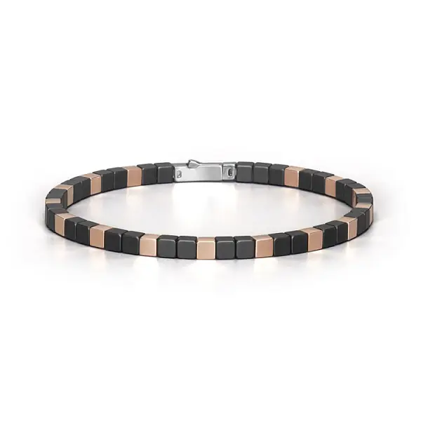 Gold Men's Baraka Bracelet with Ceramics BR351051