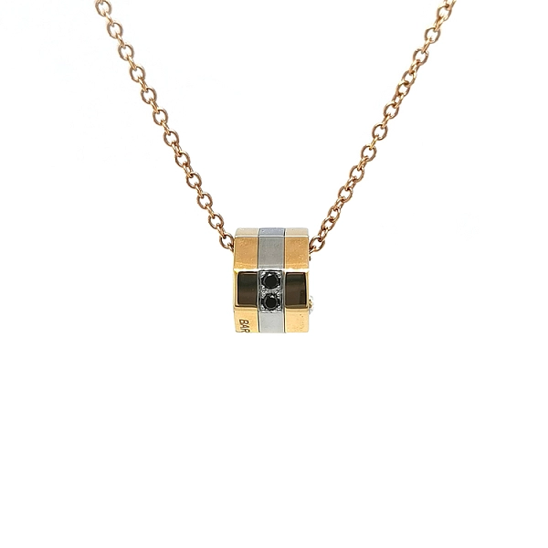 Gold Pendant Baraka with Black Diamonds
