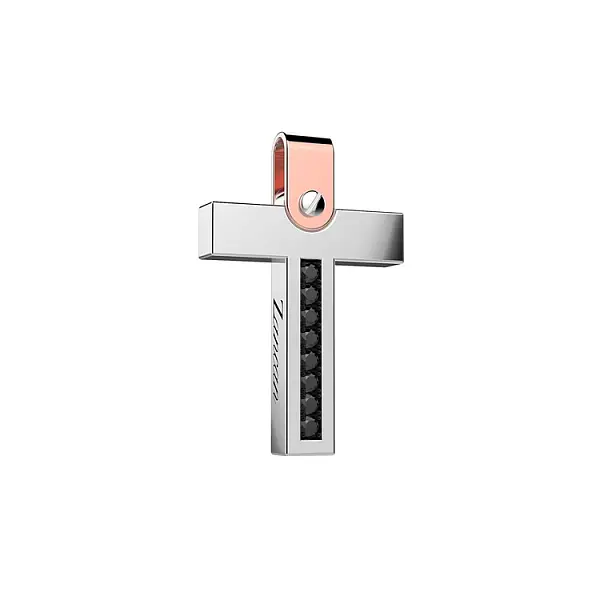 Gold Pendant Cross Zancan EPE099BR