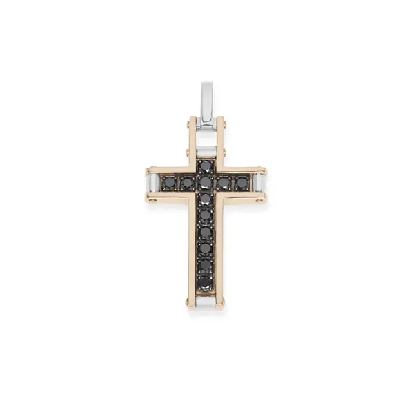Golden Cross Baraka with Black Diamonds CR314601