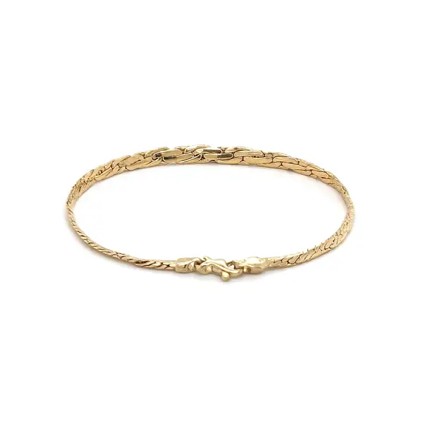 Gold Bracelet with Zircons