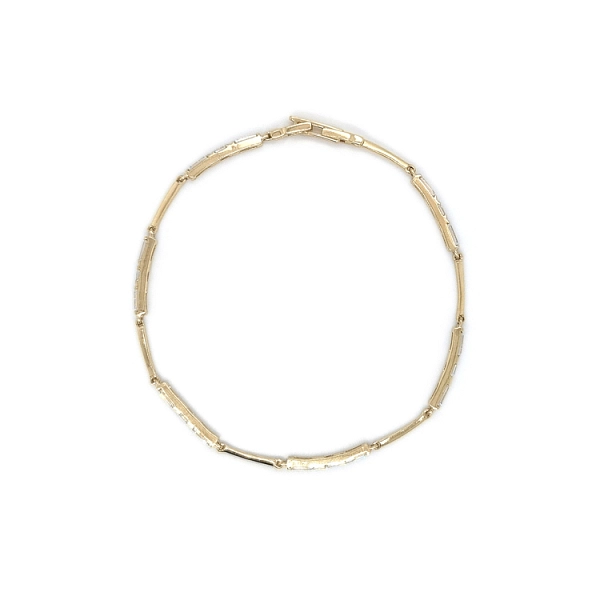 Gold Ladies Bracelet with Zircons