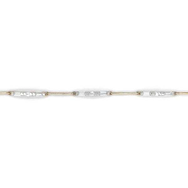 Gold Ladies Bracelet with Zircons