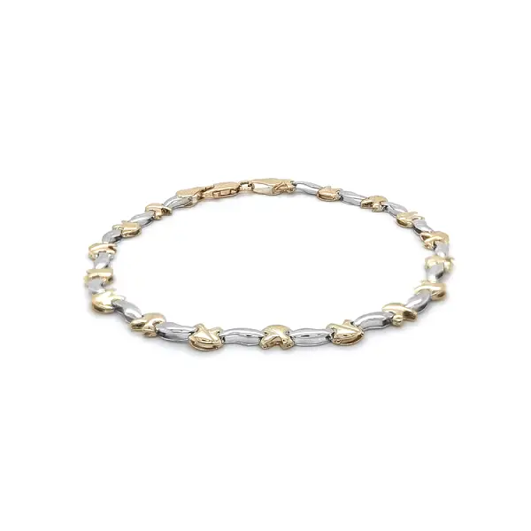 Gold Ladies Bracelet made of Combined Gold