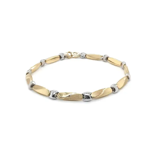 Ladies Bracelet made of Combination Gold