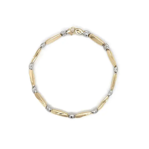 Ladies Bracelet made of Combination Gold