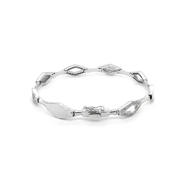 Bracelet with White Gold Zircons