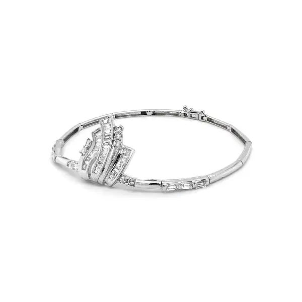 Ladies Bracelet with White Gold Zircones