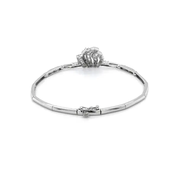 Ladies Bracelet with White Gold Zircones