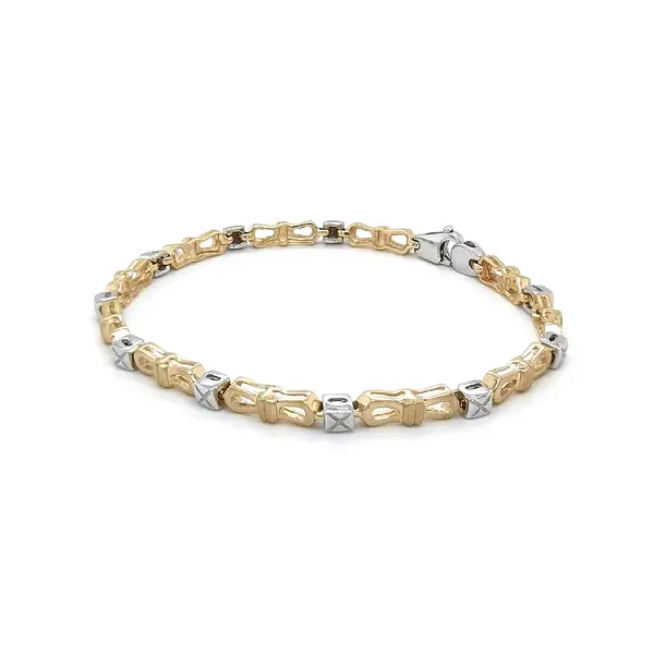 Gold Ladies Bracelet made of Combined Gold