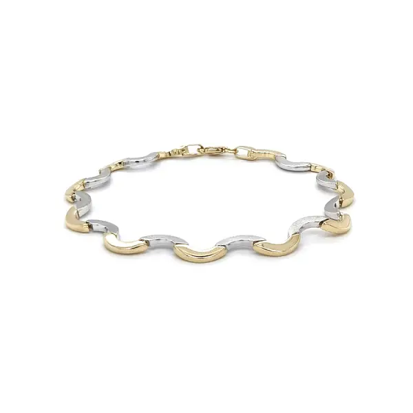 Ladies Bracelet made of Combination Gold