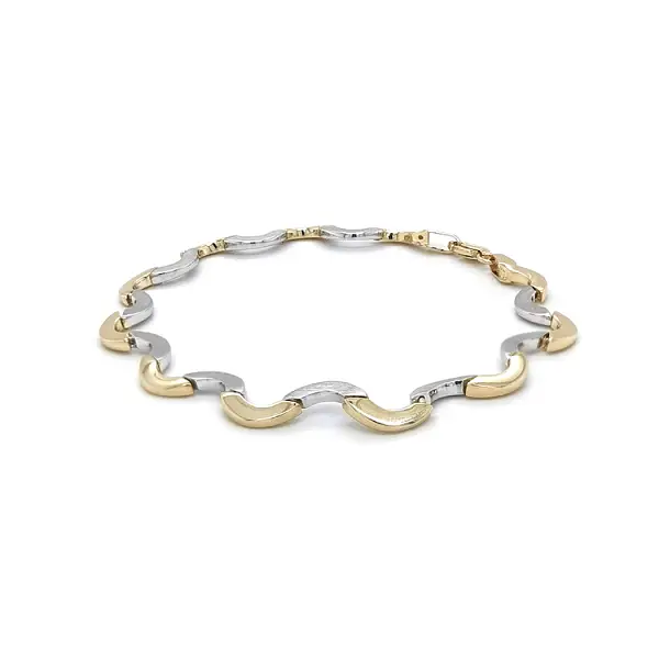 Ladies Bracelet made of Combination Gold
