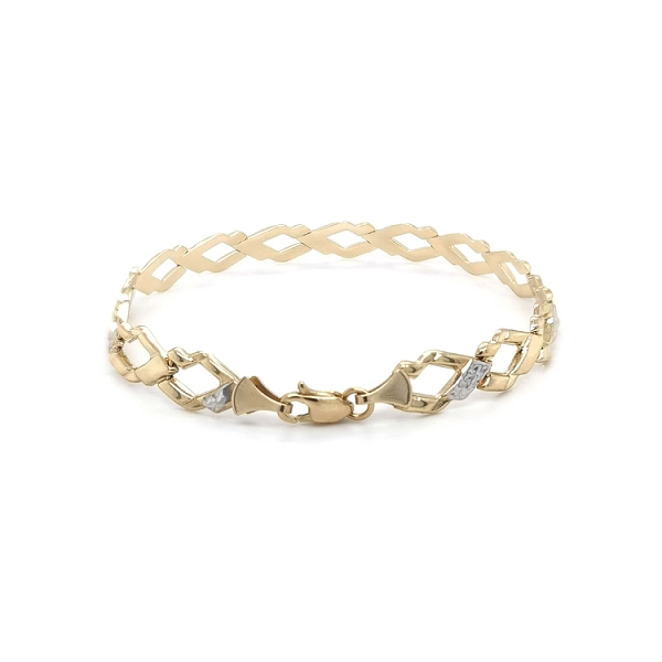 Gold Ladies Bracelet made of Combined Gold