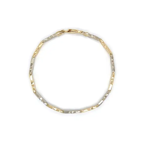 Ladies Bracelet made of Combination Gold