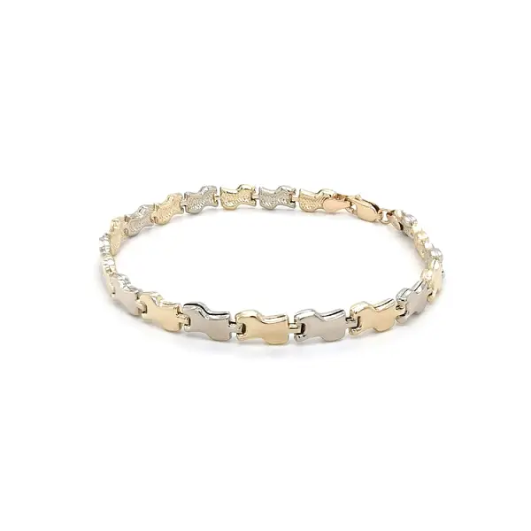 Gold Ladies Bracelet made of Combined Gold