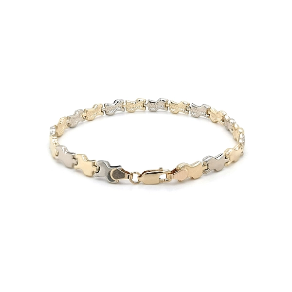 Gold Ladies Bracelet made of Combined Gold