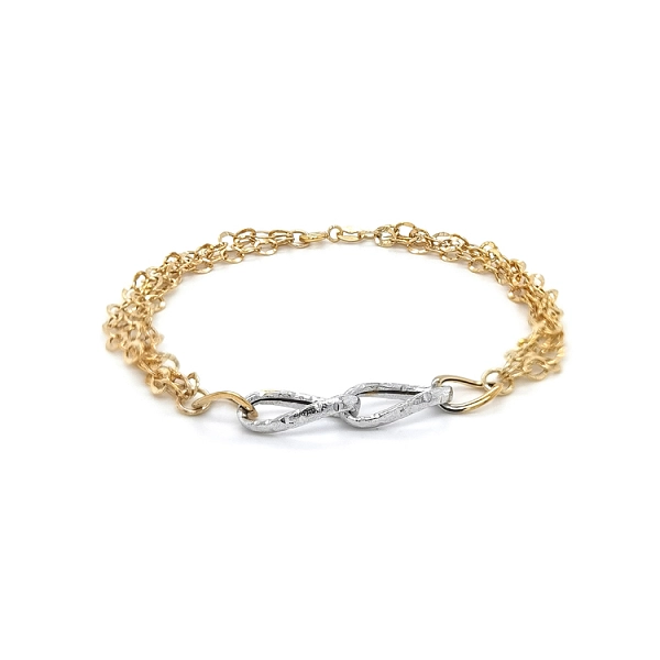 Gold Ladies Bracelet made of Combined Gold