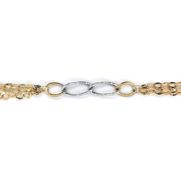 Gold Ladies Bracelet made of Combined Gold