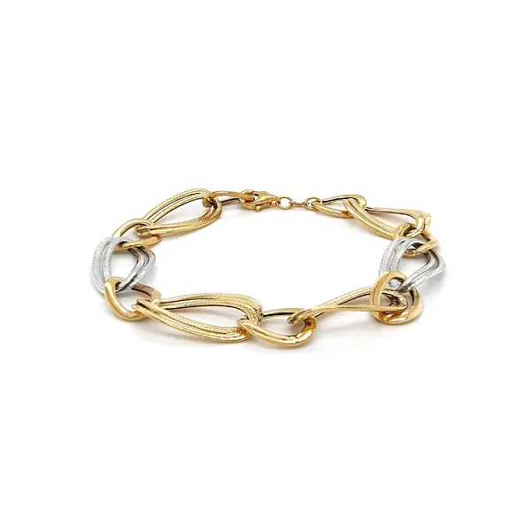 Gold Ladies Bracelet made of Combined Gold