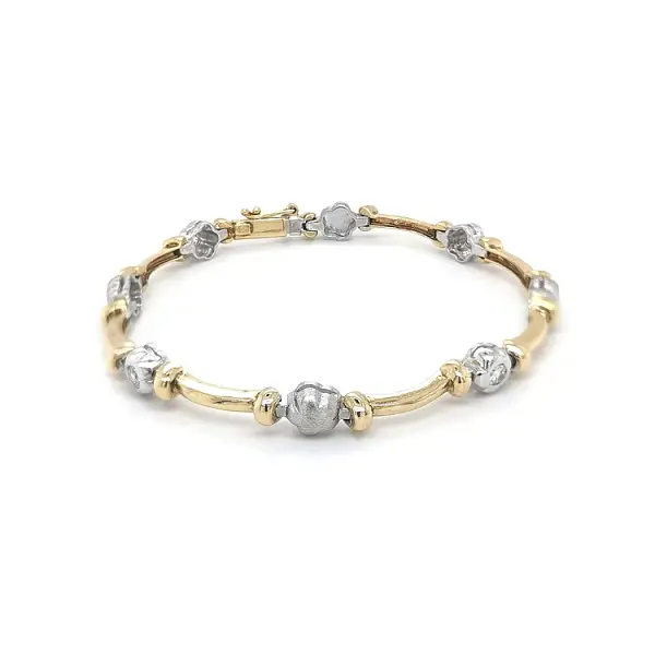 Ladies Bracelet made of Combination Gold