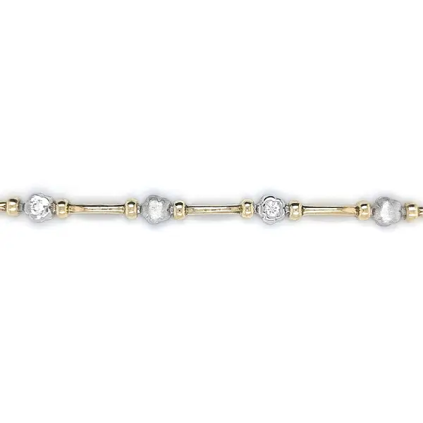Ladies Bracelet made of Combination Gold