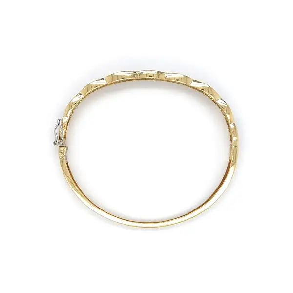 Gold Bracelet with Zircons