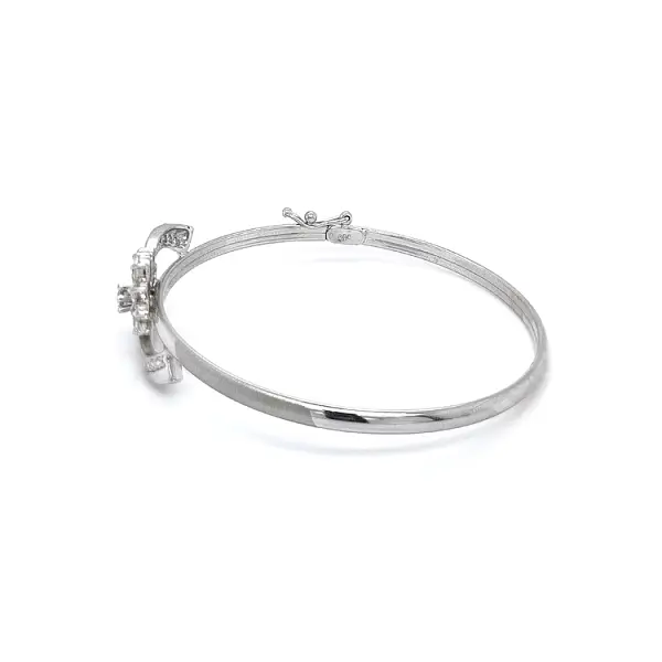 Fixed Ladies Bracelet with White Gold Zircons