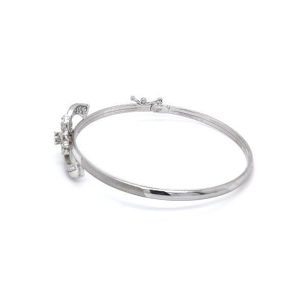 Fixed Ladies Bracelet with White Gold Zircons