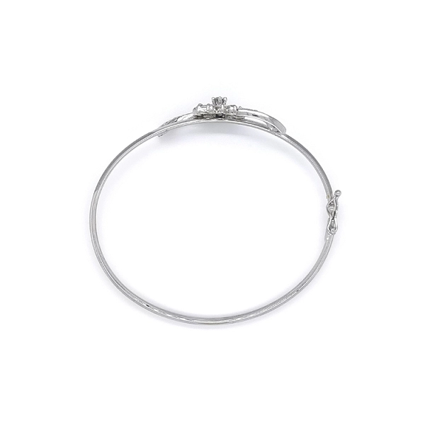 Fixed Ladies Bracelet with White Gold Zircons
