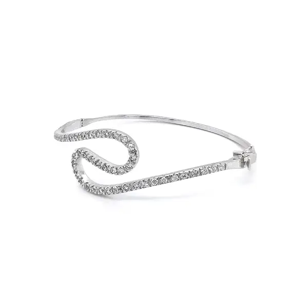 Ladies Bracelet with White Gold Zircones
