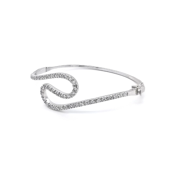 Ladies Bracelet with White Gold Zircones
