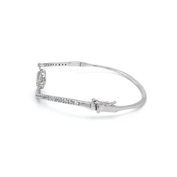Ladies Bracelet with White Gold Zircones
