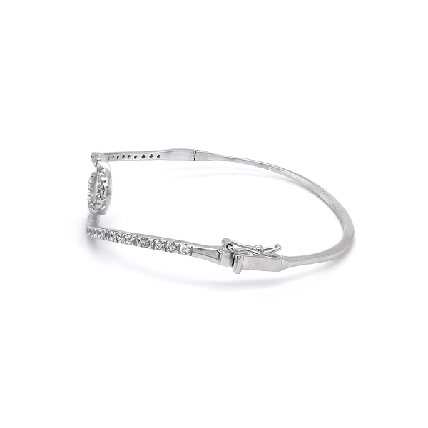 Ladies Bracelet with White Gold Zircones